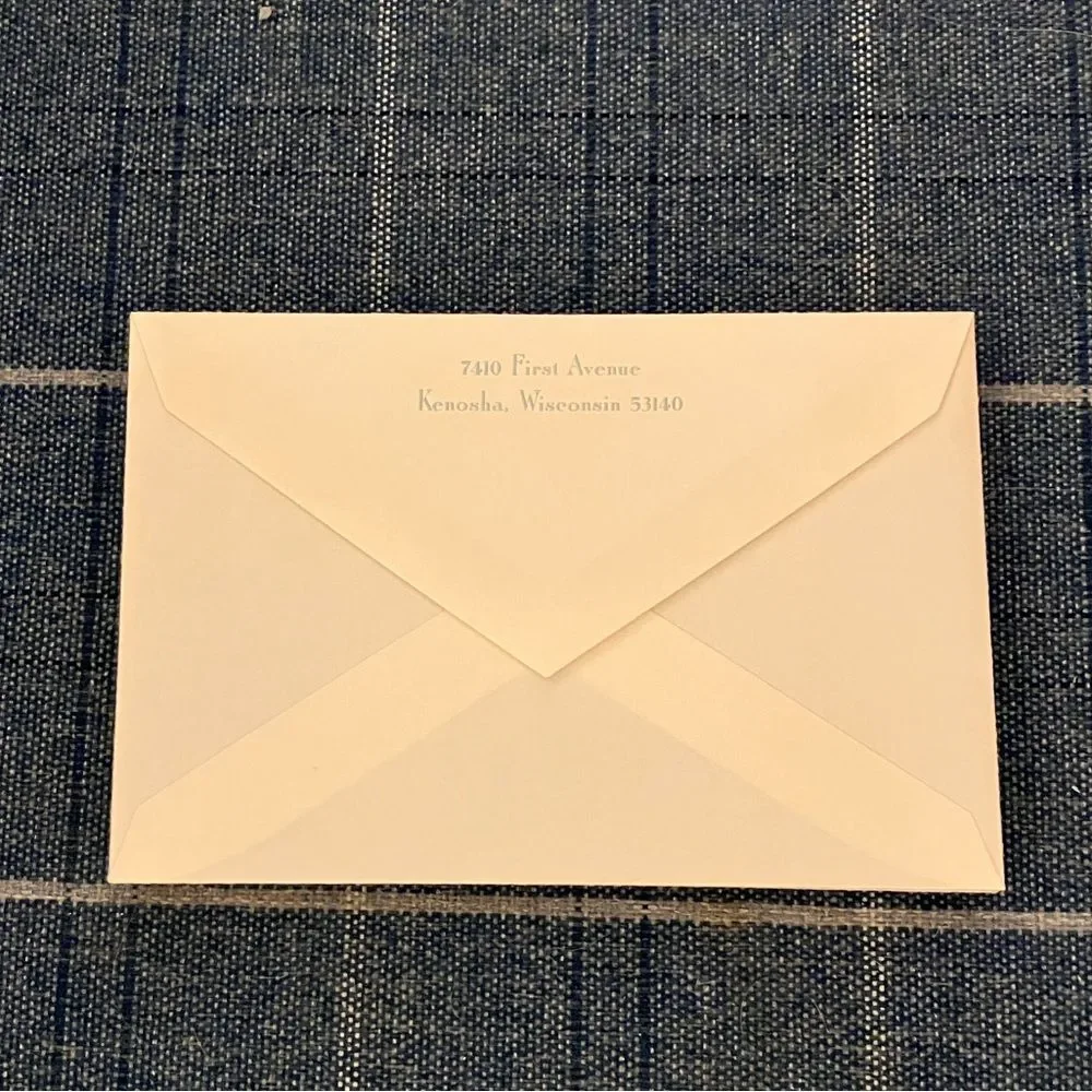 3 White and Blue Envelopes